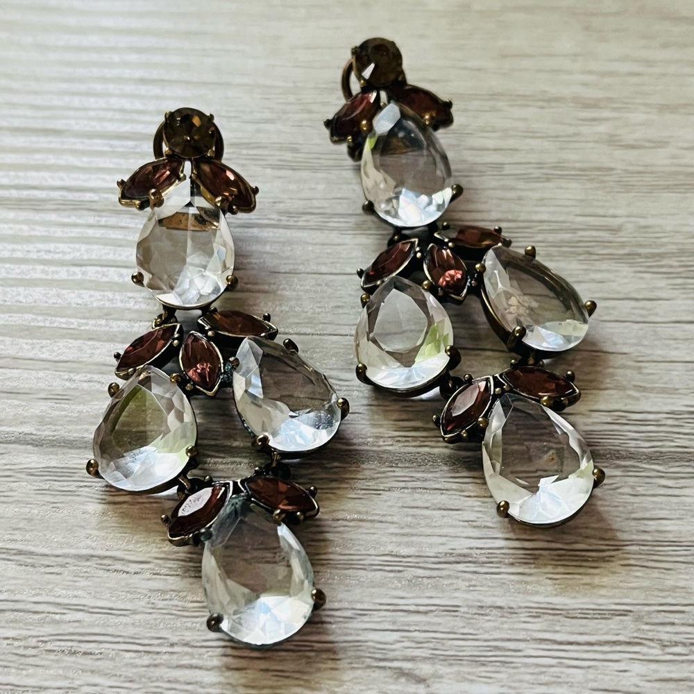 J. Crew Vintage Crystal Chandelier Earrings